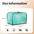 thumbnail image 4 of Toaster Covers 2 Slice, Cyan Mint Marble Waterproof Bread Machine Cover Fits for Standard 2 Slice Toasters, Home Decor Toaster Protection with Hanging Rope, 4 of 7
