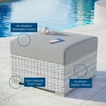 thumbnail image 4 of Modway Convene Rattan and Fabric Patio Ottoman in Light Gray, 4 of 6