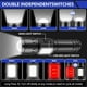 thumbnail image 4 of Linternas Recargables de Alto Lúmenes de Largo Alcance, Alta Potencia 100000 Lúmenes Linterna de Mano LED de Luz Alta, Luz de Flash USB Ultra Brillante de Largo Alcance, Larga Duración, para, 4 of 5