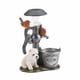 thumbnail image 1 of Estatua de jardín con forma de gato y pájaro con luz solar, interesante escultura y estatua de jardín para patio y césped, 1 of 5