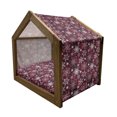 thumbnail image 2 of Snowflake Pet House, Colorful Christmas Pattern with Snowflakes and Ornamental Stars Swirls, Outdoor & Indoor Portable Dog Kennel with Pillow and Cover, 5 Sizes, Multicolor, by Ambesonne, 2 of 5