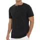 thumbnail image 4 of Playera Henley Casual Retro Manga Corta Para Hombre Algodón, 4 of 6