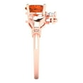 thumbnail image 3 of Claddagh Engagement Ring for Women - 1.06ct Simulated Red Diamond in 14K Rose Gold Promise Ring, 3 of 5