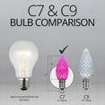 thumbnail image 3 of OptiCore C7 Shatterproof Pink LED Christmas Lights Replacement Bulbs, Pack of 25, 0.84W, E12 Candelabra Base, 3 of 5