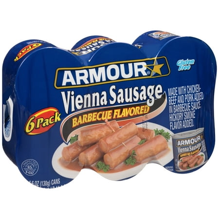 (12 Cans) Armour Barbecue Flavored Vienna Sausage, 4.6