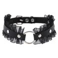 thumbnail image 1 of DIEZI-Collar gótico de cuero PU con borlas para hombre y mujer, Gargantilla, cadena, joyería, 1 of 4