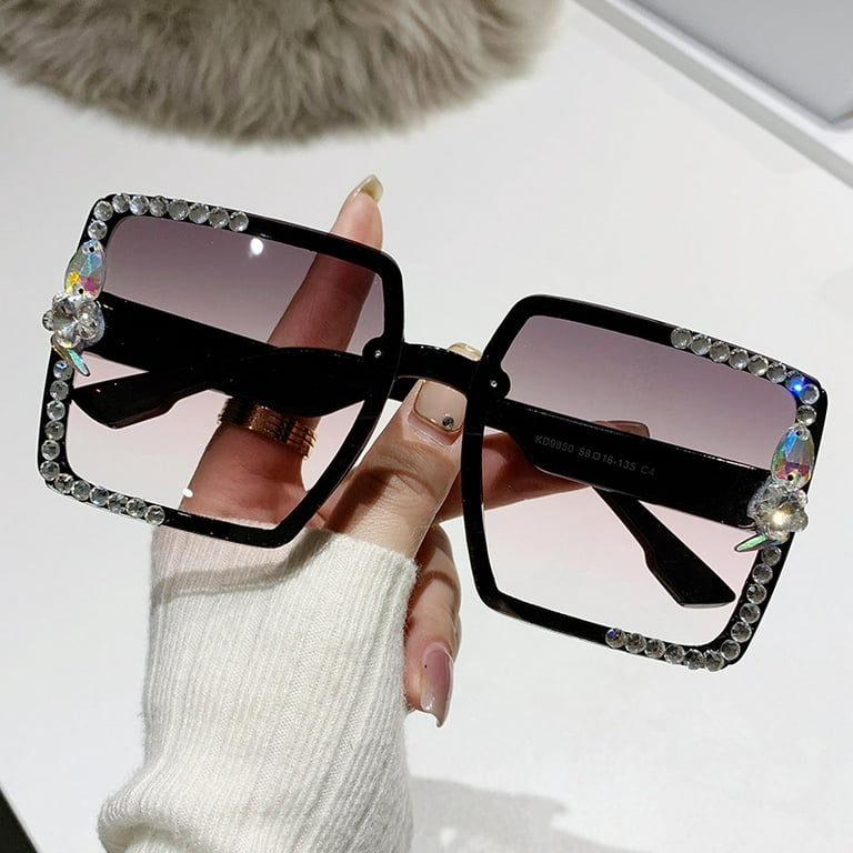 Fashion Vintage Oversized Frame Square Luxury Brand Designer Sunglasse –  Jollynova