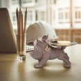 thumbnail image 4 of Decoración de escultura de Bulldog con escultura de animal de resina de palet para estudio (gris), 4 of 7