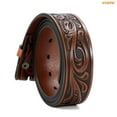 thumbnail image 5 of WHIPPY Western Leather Belt Strap for Women Men without Buckle Cowgirl Cowboy Engraved Embossed Belt Strap, 5 of 6