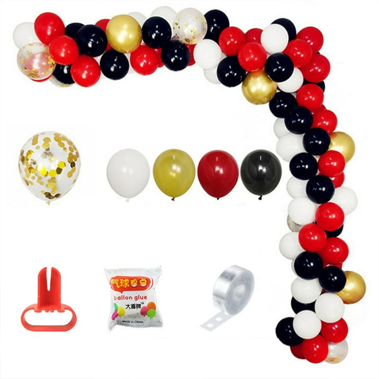 Red and Black Balloon Arch Kit Birthday Party Decorations Wedding Baby  Shower Garland Set Balloons Party Supplies 