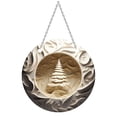 thumbnail image 1 of Round Acrylic Christmas Decorations Reindeer Hanging Sign Festive Wall Decorations, 1 of 6