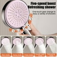 thumbnail image 6 of High Pressure Handheld Showerhead with Carbon Filter, Hard Water Softener Filtered Shower, 5 Spray Modes, ABS Material, Easy Installation, for Low Water Pressure, Family Use, 6 of 6