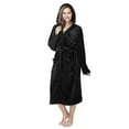 thumbnail image 2 of Women's Warm Fleece Winter Robe, Long Plush Bathrobe, 2 of 4