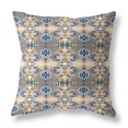 thumbnail image 1 of HomeRoots 411075 16 in. Patterned Indoor & Outdoor Zippered Throw Pillow, Brown & Blue, 1 of 1