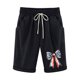 thumbnail image 1 of Pantalones de Cintura Elásticos para Mujeres, Día de la Independencia Impreso Casual Medio Cortos con Bolsillos para Diarios Y Al Mar, 1 of 3
