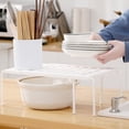 thumbnail image 1 of Retractable Expandable Kitchen Shelf Organizer | Under Cabinet Storage Rack for Spices Utensils Cookware | Space Saving Adjustable Plastic Shelf for Pantry Countertop Organization, 1 of 6