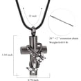 thumbnail image 2 of Crystal Butterfly Cross Urn Necklace for Ashes Lord's Prayer Cross Men Women Cremation Jewelry Ashes Pendant for Human Memorial Ash Jewelry, 2 of 6