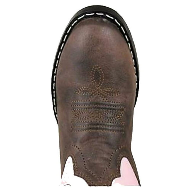 SMOKY MOUNTAIN BOOTS Girls Monterey Western Boots Color Brown Pink Size 5 Width R 1574Y 5R