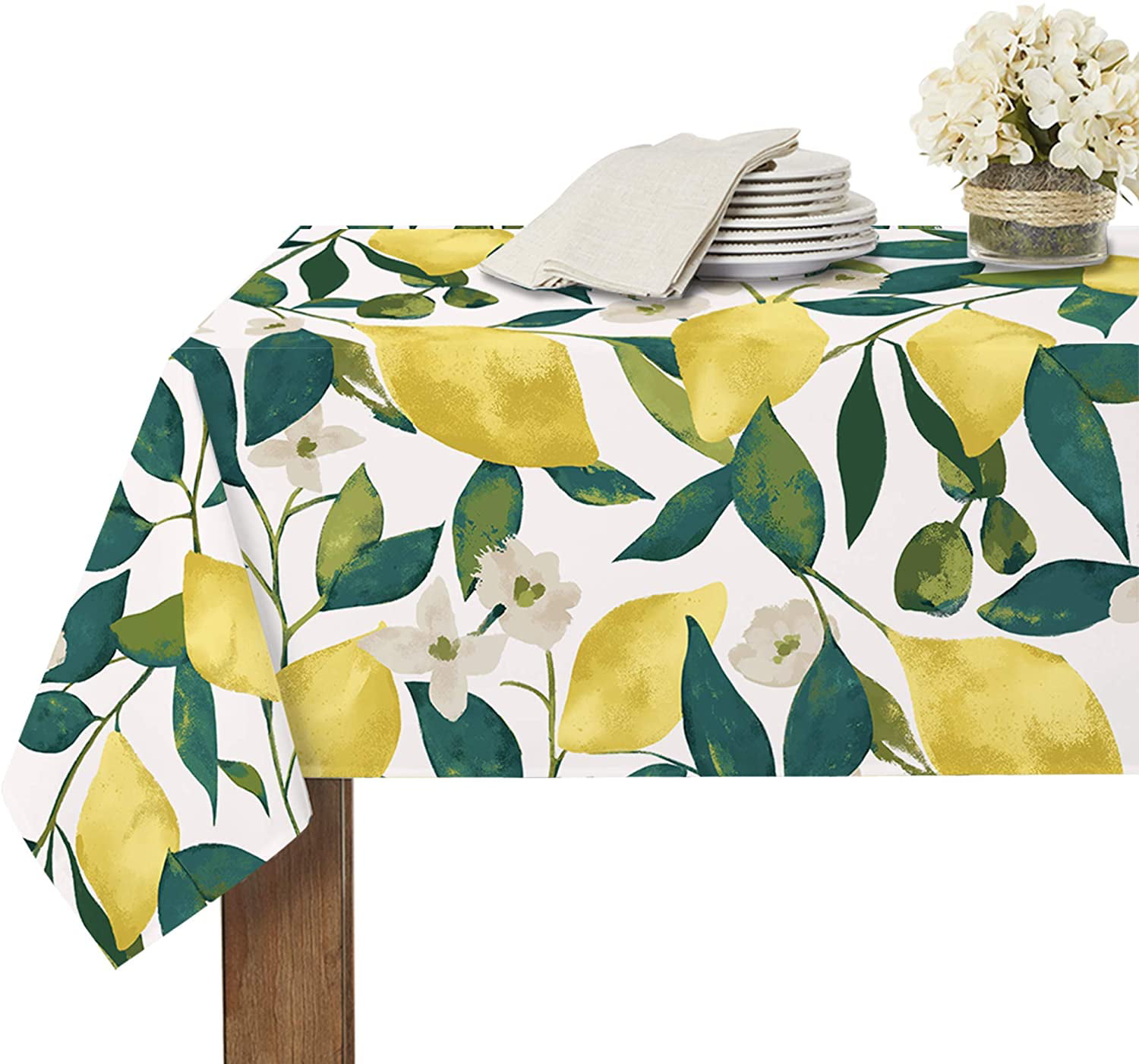 Waterproof Lemon Printed Tablecloth Table Cloth Cover Kitchen Dining Home Decor
