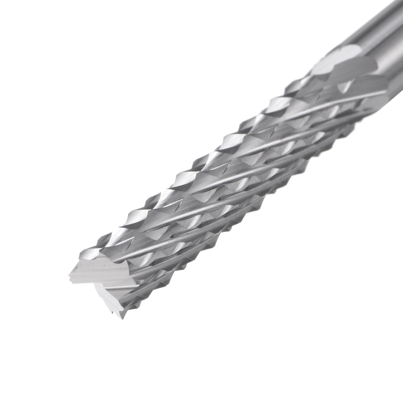 Uxcell 5mm End Mill Bits 1/5"(5mm) Straight Shank Solid Carbide CNC Router Bit Engraving Cutter Tools with Corn Blade