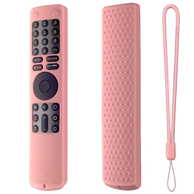 Funda de silicona para TV Stick con protector de control remoto con cordón (rosa) WDOplteas Para estrenar