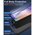thumbnail image 3 of for Samsung Galaxy S23-FE Case, and Glass Screen Protector, Dust-Proof Port Cover, Full Body Silicone Rubber Covered, Non-Slip Drop-Proof Phone Case for S23 FE 5G(2023), Black/Black, 3 of 17