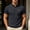 Black, variant on Men's Minimalist Logo Collared Shirt, Subtle Embroidered Chest Logo, Short Sleeve Casual Top White M