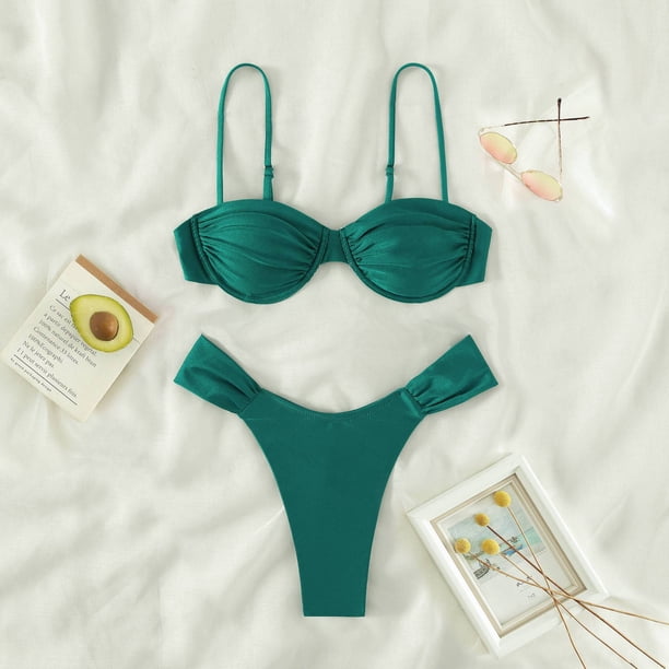 Traje de baño sexy europeo y americano de triángulo de talla grande para mujer traje de baño dividido