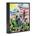 thumbnail image 3 of Stupell Industries Rustic Lodge Sunny Canyon Cowboys Black Framed Giclee Art, 12 x 12, by Melissa Wang, 3 of 8
