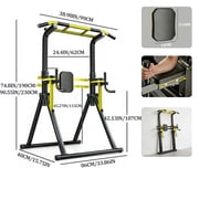 Kdymod Pull Up Bar Standing Tower,Foldable Pull Up Bar Free Standing,10-Level Adjustable Height Dip Station, Multi-Functional Home Gym Strength Training Equipment, 440lbs Max