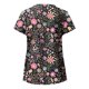 thumbnail image 3 of Camiseta de uniforme de trabajo Puntoco para mujer, camisetas estampadas de manga corta con cuello en V, camisetas gráficas con bolsillo Puntoco Puntoco-5891, 3 of 4