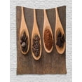thumbnail image 1 of Chocolate Tapestry, Cocoa and Dark Chocolate in Wooden Spoons Tasty Ingredient, Wall Hanging for Bedroom Living Room Dorm Decor, 40W X 60L Inches, Dark Brown Sand Brown Cocoa, by Ambesonne, 1 of 2