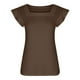 thumbnail image 4 of Tops de cuello cuadrado para mujer, camiseta de manga corta con volantes, blusas tipo túnica de verano holgadas OAVQHLG3B Store lin121212, 4 of 4