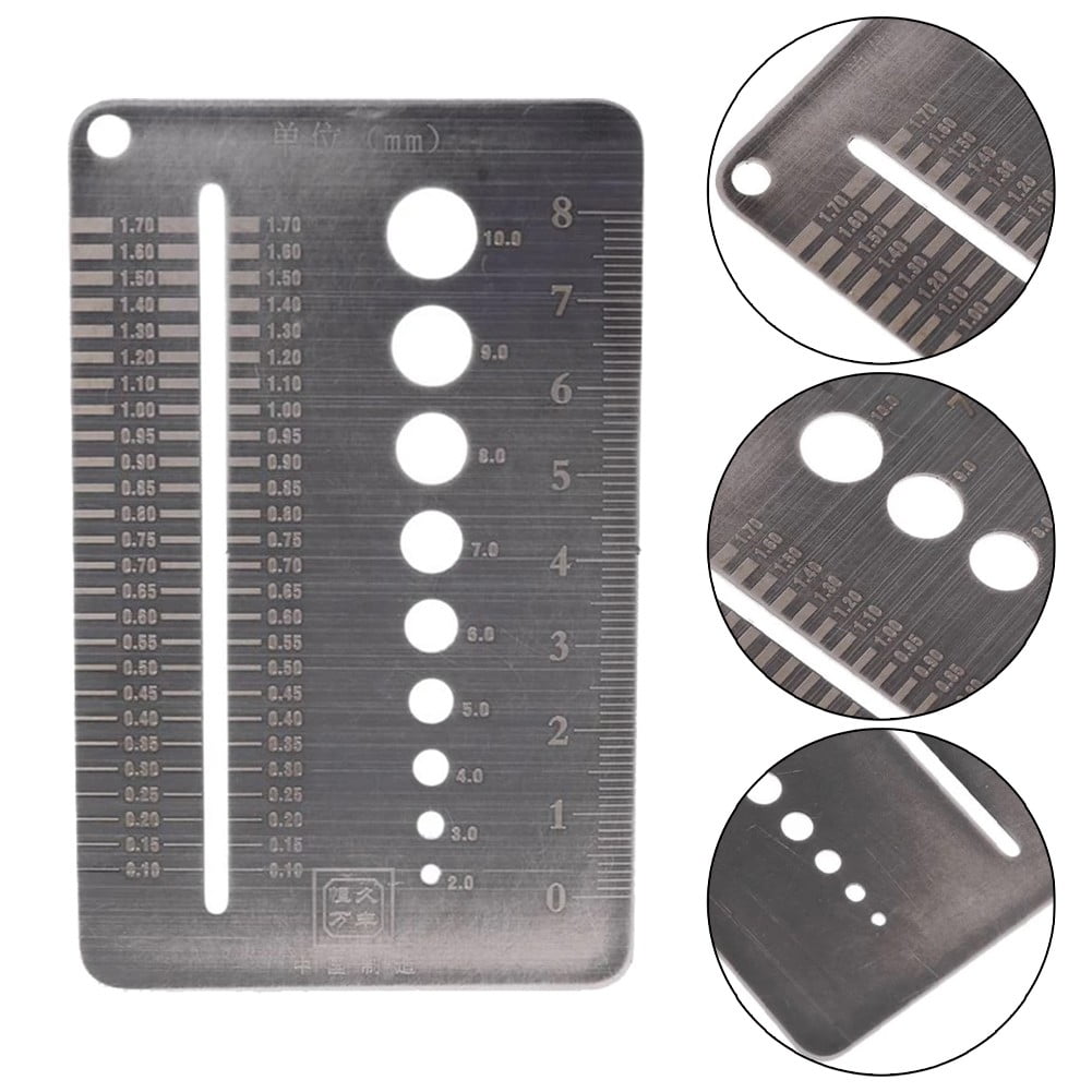 Screw Gauge Plate Diameter Measuring Gauge Drill Bit Bolt Wire Gauge 0.