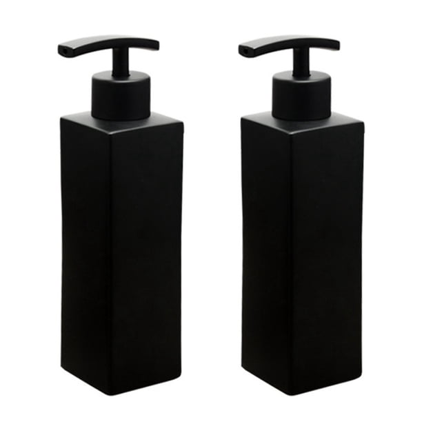 2X Dispensador de Jabón LíQuido Negro de Acero Inoxidable, Dispensadores de Jabón, para Cocina Y Baño, 350 Ml