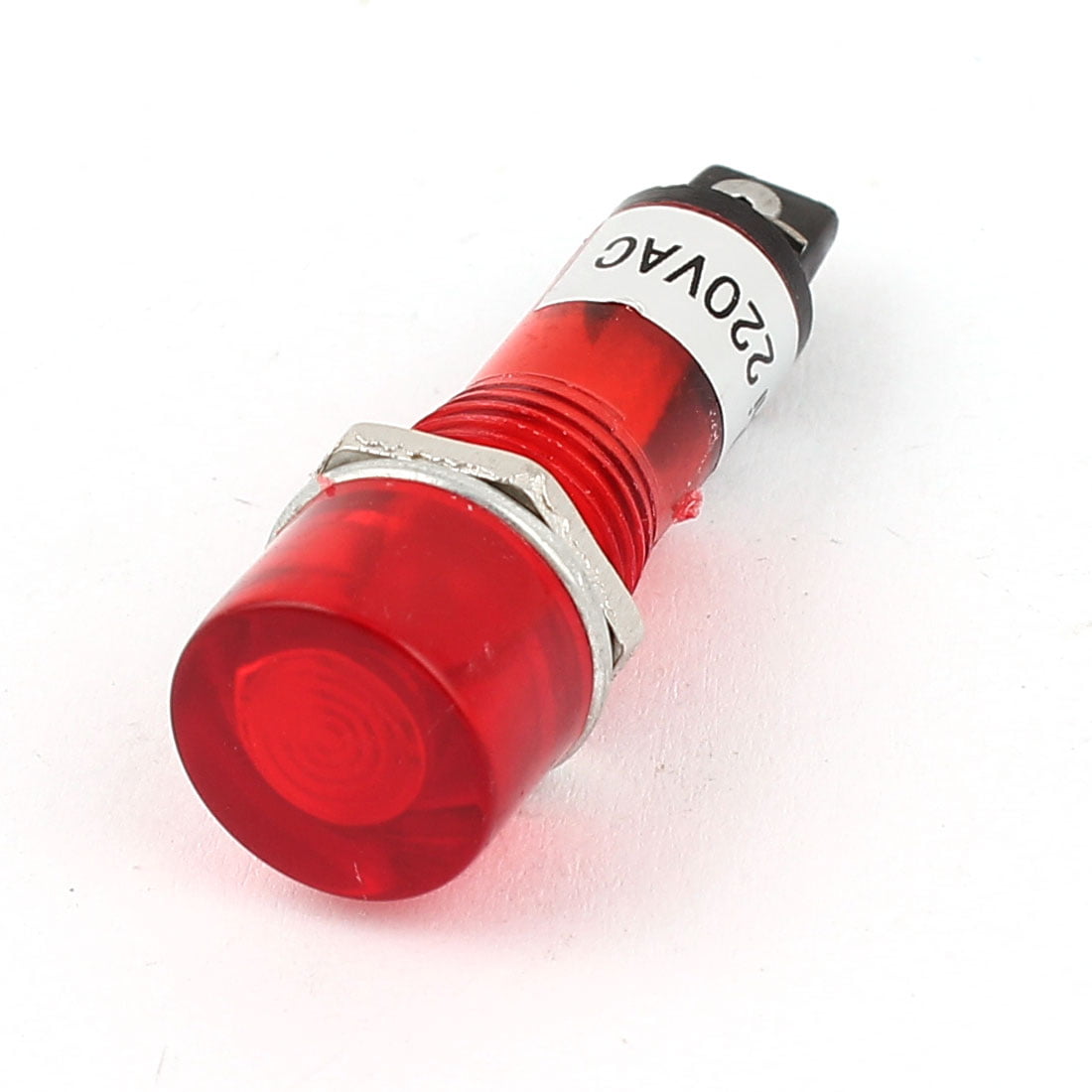 Uxcell 10mm Thread 220v Red Led Light Indicator Signal Pilot Lamp