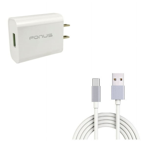 18W Quick Home Charger w Type-C 6ft USB Cable N1R for Blackberry KEYone, Key2 LE - BLU G9, Vivo XI Plus 5 - CAT S48c S61 - Coolpad Legacy - Essential Phone (PH-1) - Google Pixel XL 3a XL 3 XL