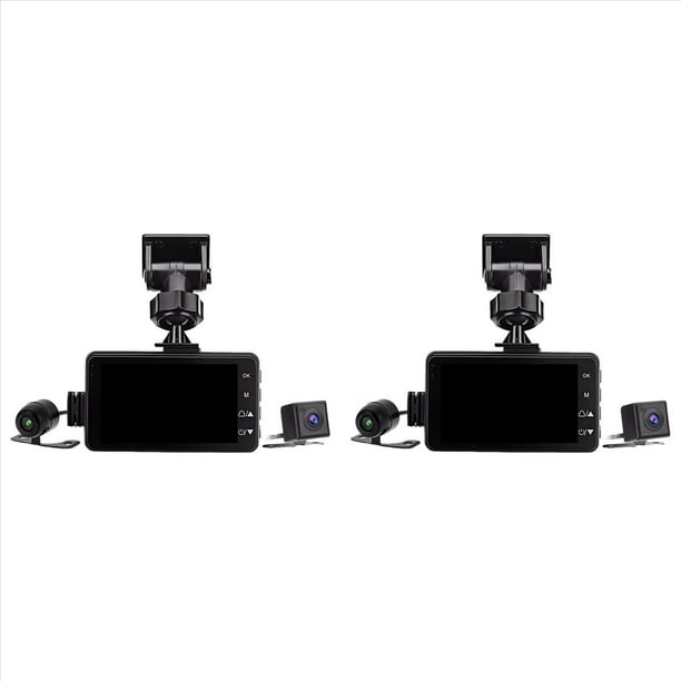 2X Cámara de Tablero DVR para Motocicleta con Cámara Frontal y Trasera Grabación en Bucle de Video Dual Cámara Grabadora de Conducción de Motocicleta A Prueba de Agua