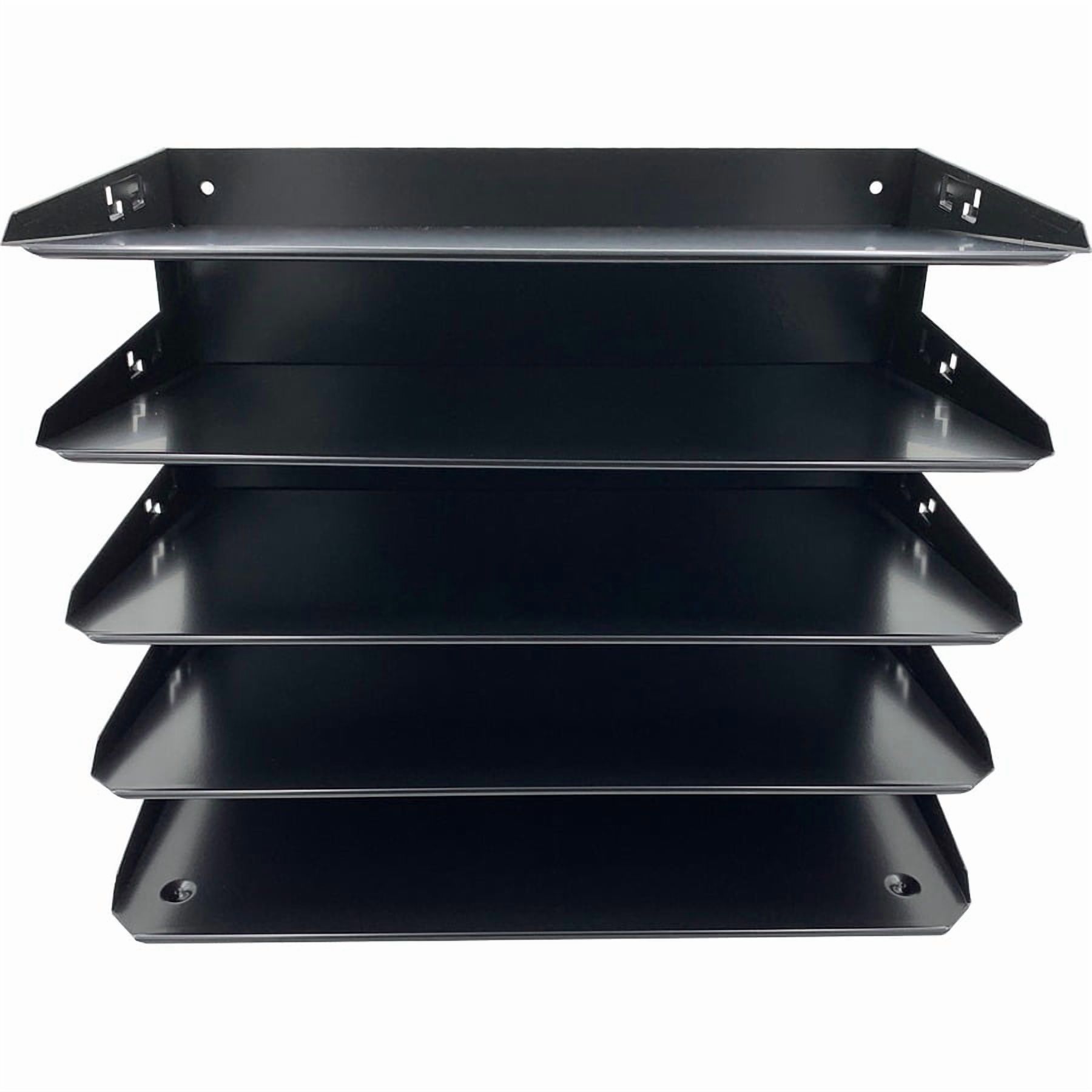 Huron, Horizontal Slots Desk Organizer, 1 Each, Black