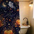thumbnail image 6 of Halloween Shower Curtain, Night Pumpkin Polyester Fabric Bathroom Decor Curtain, Machine Washable Waterproof, Halloween Holiday Gift for Women Men, 72 x 72 Inches, 6 of 7