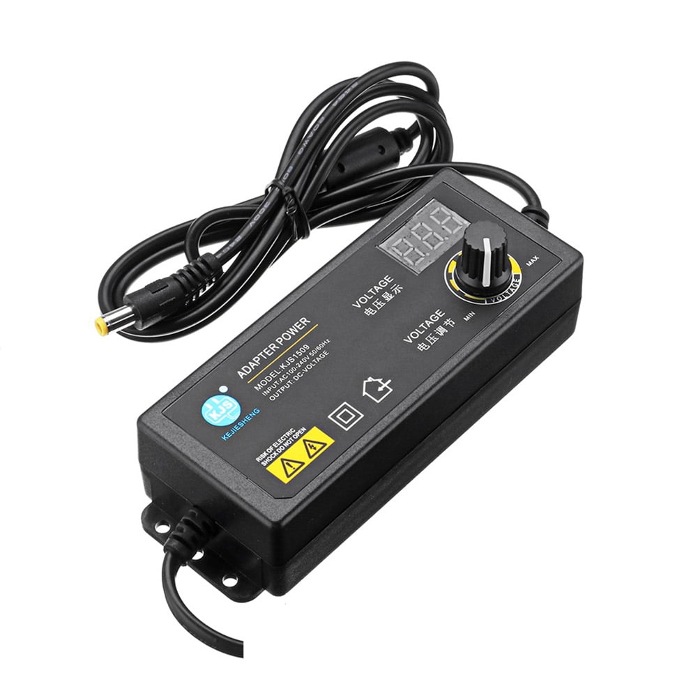 Adjustable Regulated Adapter DC Power Supply Charger Voltage w/ Digital Display 