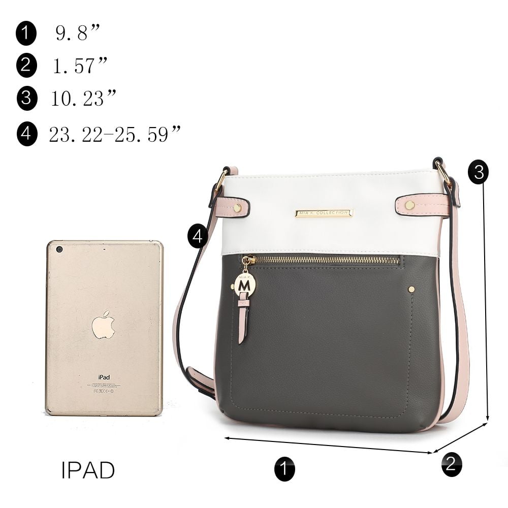 MKF Collection Camilla Women's Crossbody Bag, Vegan Leather Shoulder bag Handbag by Mia K. -