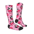 thumbnail image 3 of Vsdgher Panda Heart Valentine Pink Print Thigh High Socks Extra Long Stretchy Sock Women Over Knee High Opaque Stocking Daily Wear, 3 of 5