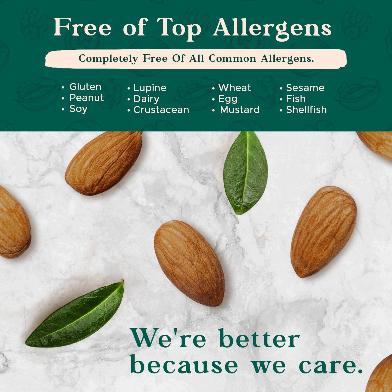 Dry Roasted Unsalted Almonds 48oz, Batch Tested, Gluten & Peanut Free Non-GMO Roasted Almonds Whole Nuts