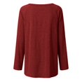 thumbnail image 4 of Long Sleeve Shirts for Women Dressy Casual Crew Neck Hem Flowy Tops Color Block Geometry Printed Oversized Loose Tunic Shirts Graphic Tees for Spring Fall #B06-Orange S, 4 of 4