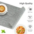 thumbnail image 6 of VCVCOO Gray Placemats Set of 6 - Easy Clean Washable Vinyl Placemats - Wipeable Heat Resistant Table Mats for Dining Table - 12x18 inch, 6 of 12