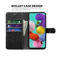 thumbnail image 2 of Galaxy A51 5G Case, Njjex Galaxy A51 5G Cases [3 Card Slot] [Kickstand] [Gift Box] Leather Folio Flip Wallet Case [RFID Blocking] for Samsung Galaxy A51 5G Version 2020 6.5"- Black, 2 of 10