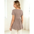 thumbnail image 2 of Women's Maternity Clothes Short Sleeve Nursing Tops Breastfeeding Shirts 3-Pack, 2 of 7