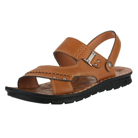 

ZIZOCWA Flip Flops Men S Rope Sandals for Men Men Summer Two Wear Buckle Strap Casual Open Toe Flat Soft Bottom Breathable Shoes Sandals 43