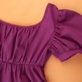 thumbnail image 4 of Vestido HEQU Regency XL para mujer con fajín satinado y volantes Empire, 4 of 9